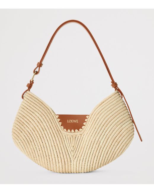 Loewe Metallic X Paula's Ibiza Medium Raffia Swing Shoulder Bag