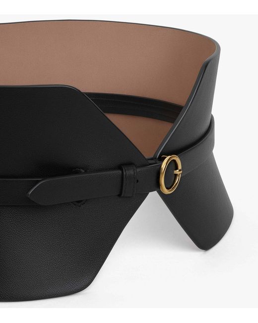 Alaïa Black Leather Bustier Belt