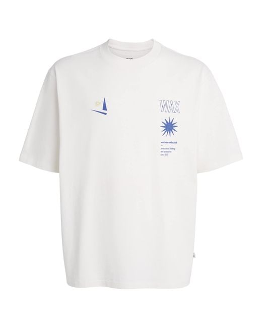 Wax London White Cotton Sailing Club Milton T-Shirt for men