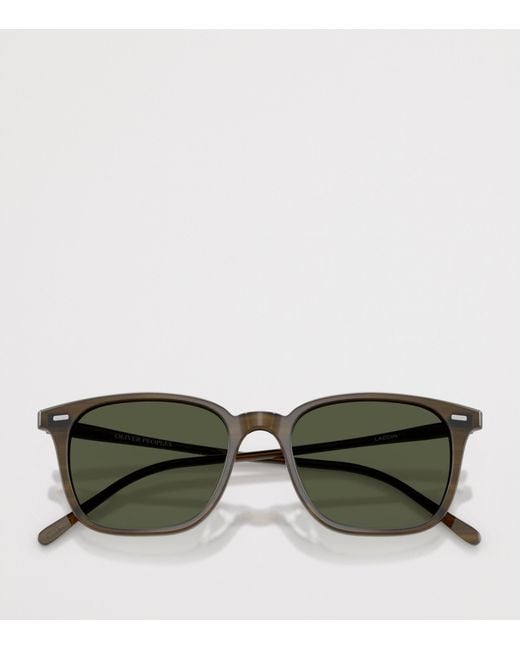 Oliver Peoples Green Laedin Square Sunglasses