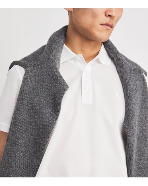Ralph Lauren White Cotton Piqué Polo Shirt for men