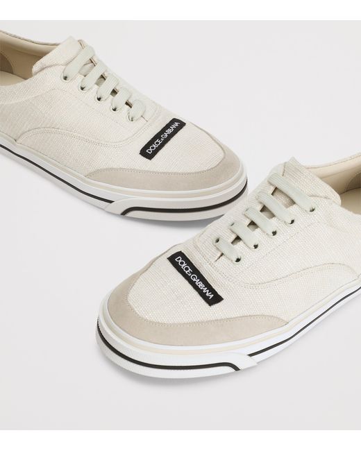 Dolce & Gabbana White Canvas Sailing Sneakers for men