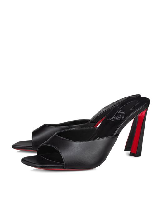 Christian Louboutin Black Condora Leather Mules 85