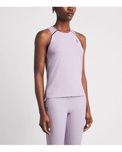 On Shoes Purple Performance Tank Top