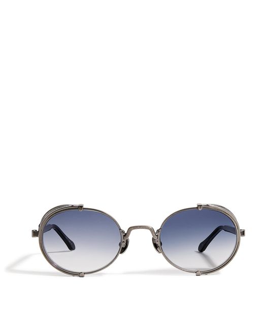 Matsuda Blue Heritage Round Sunglasses for men