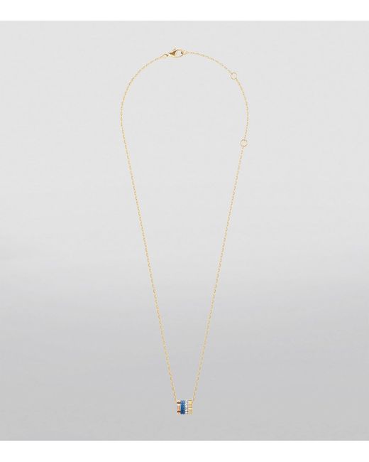 Boucheron Metallic Mixed And Diamond Quatre Edition Pendant Necklace
