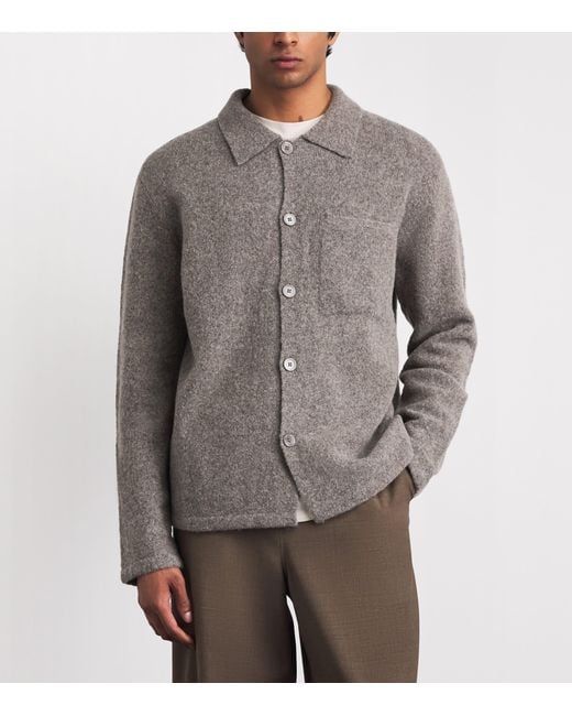 NN07 Gray Wool-Blend Jonas Cardigan for men