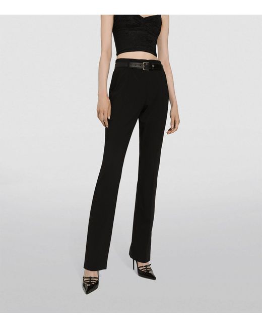 Dolce & Gabbana Black Stretch Cotton Tailored Trousers