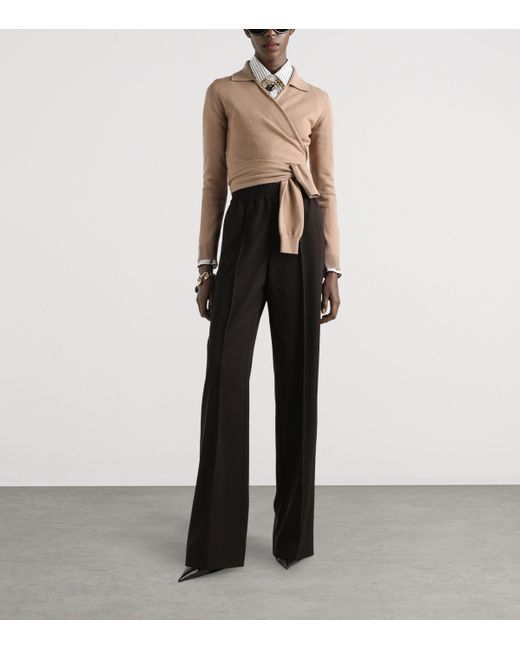 Dolce & Gabbana Natural Cashmere Wrap Cardigan