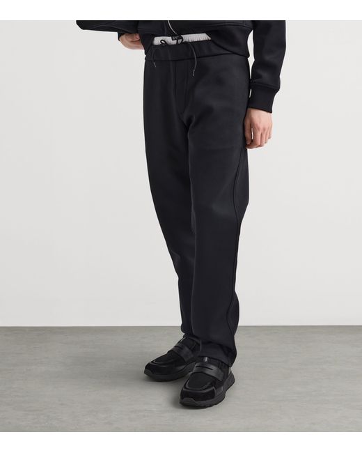 Prada Black Leather-Mesh Sneakers for men
