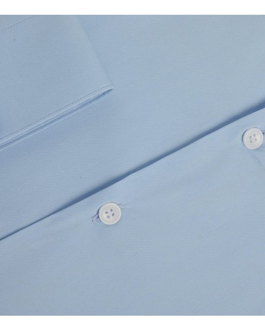 Sandro Blue Cotton-Blend Point-Collar Shirt for men