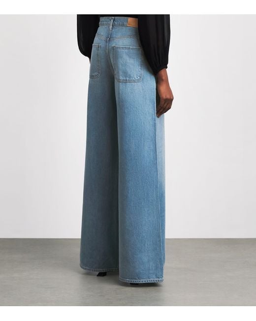 PAIGE Blue Cameron Wide-Leg Jeans