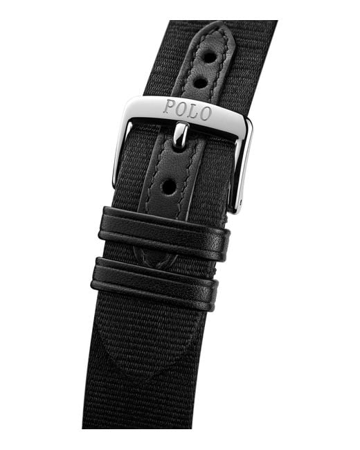 Polo Ralph Lauren Black Stainless Steel Martini Tuxedo Polo Bear Watch 38mm for men