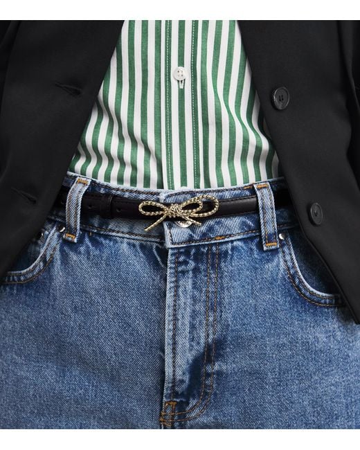 Claudie Pierlot White Leather Knot Belt