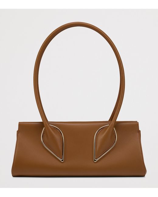 Christian Louboutin Brown Venus Leather Baguette Shoulder Bag