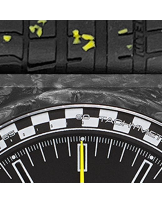 BAMFORD LONDON Gray X Michelin Carbon Fibre B347 Pilot Sport Watch 41.5mm for men