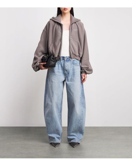Alexander Wang Blue Blow Up Mid-Rise Barrel Jeans