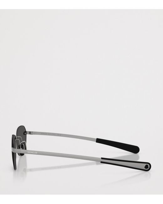 Moncler Black Orris Irregular Rectangle Sunglasses