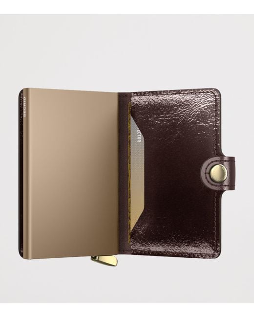 Secrid Brown Leather Miniwallet for men