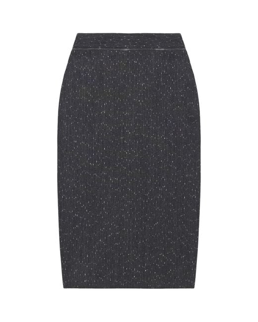 McQueen Gray Pinstripe Pencil Midi Skirt