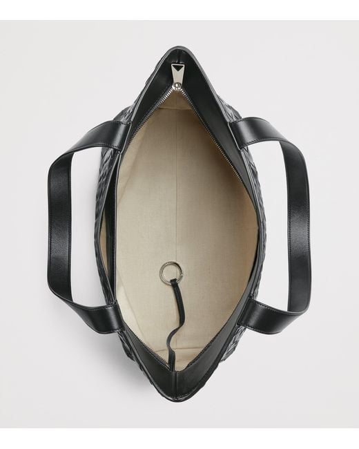 Bottega Veneta Black Small Leather Zipped Tote Bag for men