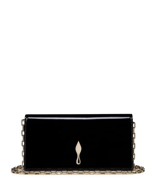 Christian Louboutin Black Bettina Patent Leather Clutch Bag