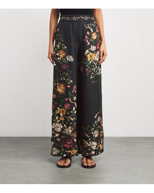 Agua Bendita Black Silk Tota Paramo Trousers