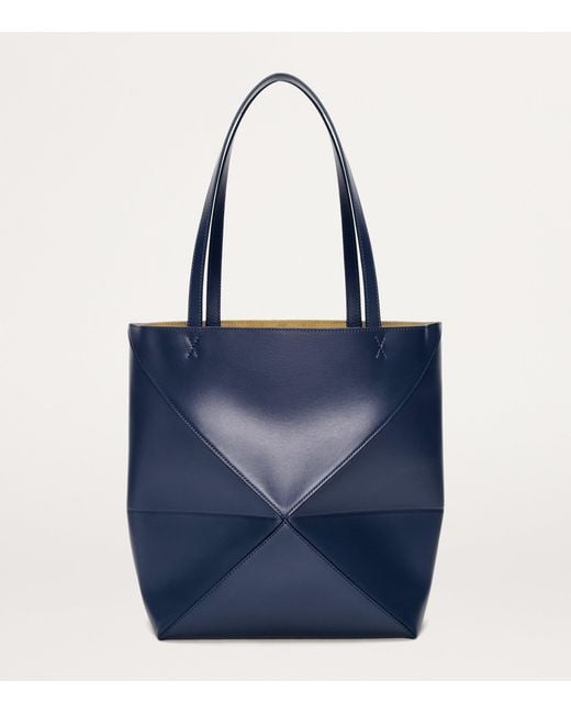 Loewe Blue Puzzle Medium Shopper Bag