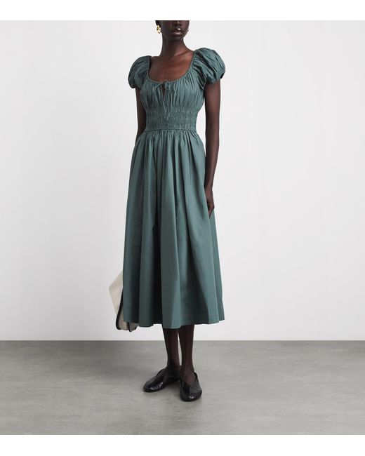 Doen Green Organic Cotton Quinn Midi Dress
