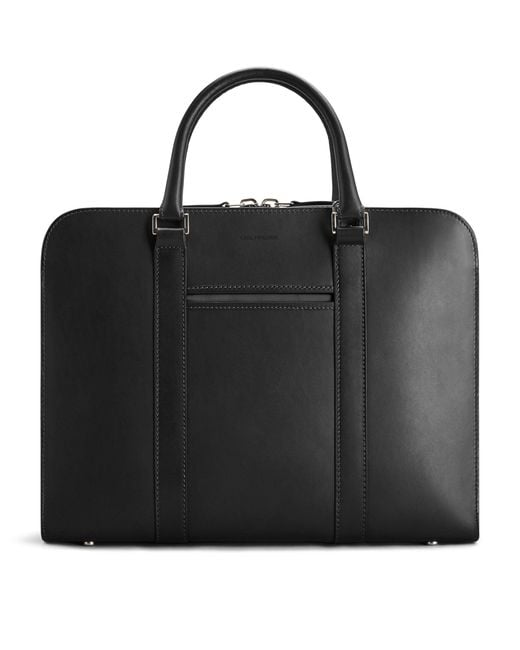Carl Friedrik Black Leather Palissy Briefcase