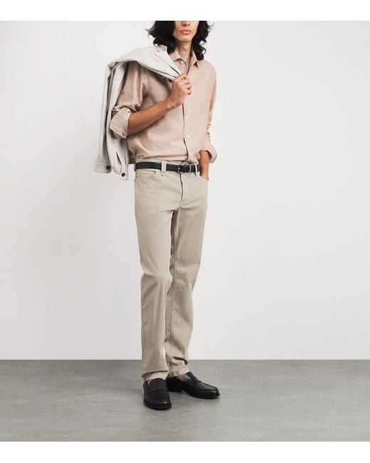 Brioni Natural Stretch-Cotton Chinos for men