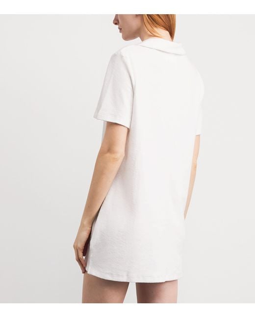 Polo Ralph Lauren White Terry Polo Pony Mini Dress