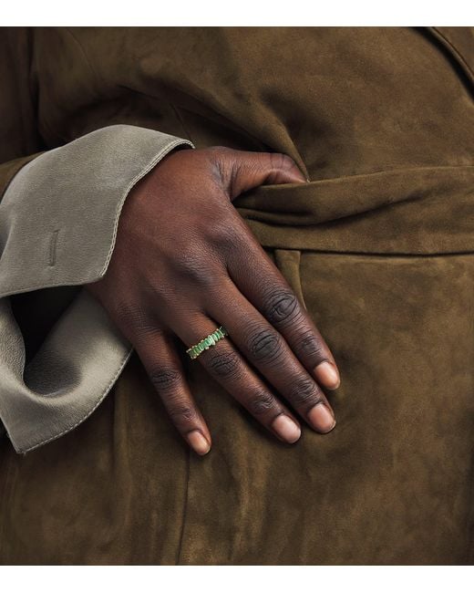 Suzanne Kalan Yellow And Emerald Bold Eternity Ring