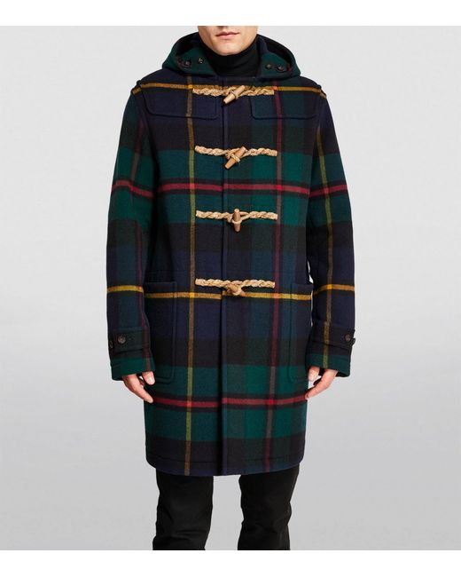 Ralph Lauren Black Watch Tartan Overcoat in Blue for Men Lyst