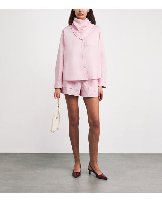 Maje Pink Cotton Shorts