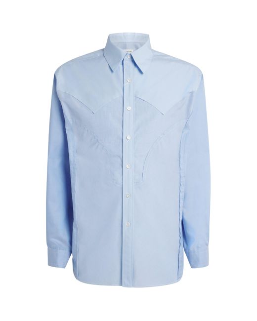 Maison Margiela Blue Cotton Panel Shirt for men