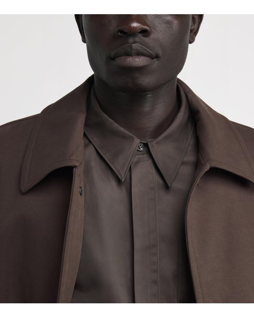 Dries Van Noten Brown Water-Repellent Car Coat for men