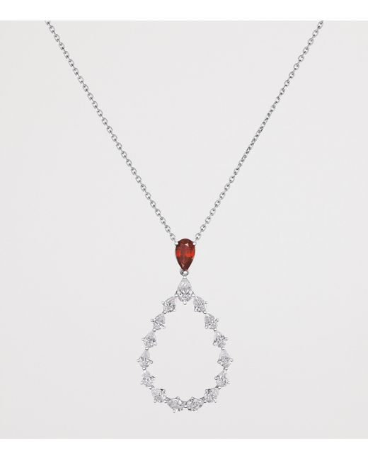 Chopard Metallic Diamond And Ruby L'Heure Du Diamant Necklace