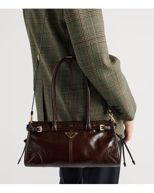 Prada Black Medium Leather Bonnie Shoulder Bag