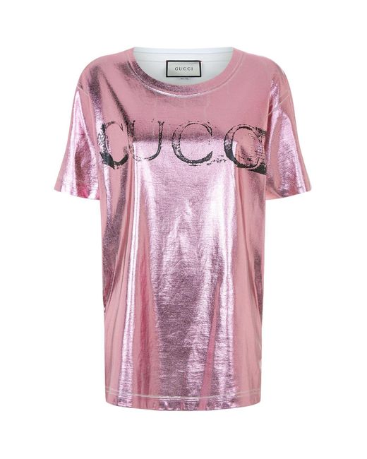 Gucci Pink Blind For Love T-shirt, Cream, M