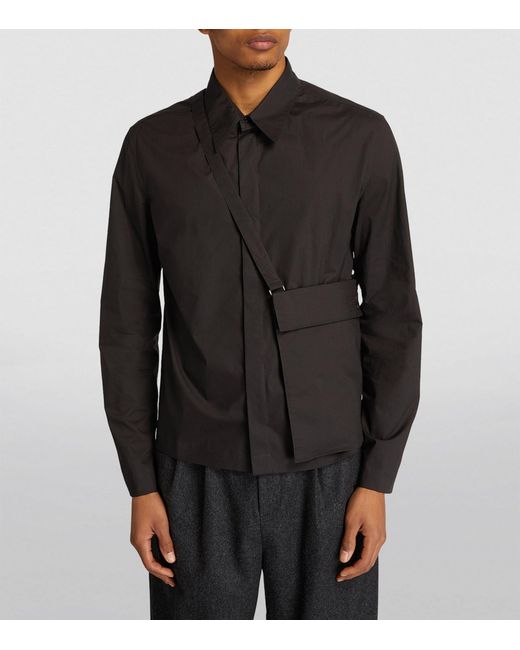 MM6 by Maison Martin Margiela Black Cotton Cross-body Bag Shirt for men