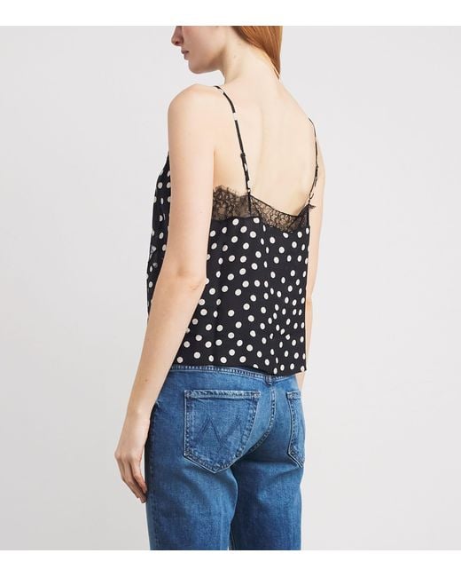 Anine Bing Black Polka Dot Amelia Cami Top