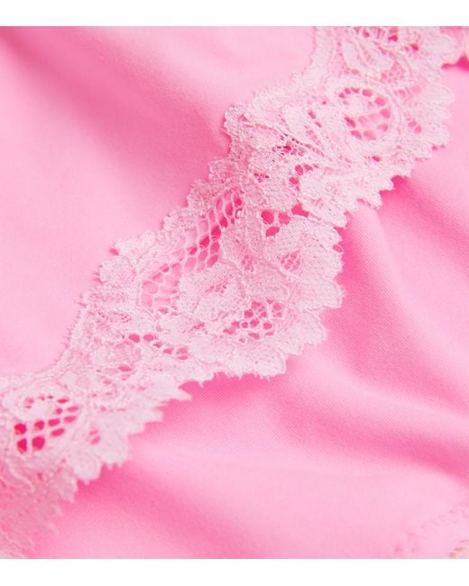 Skims Pink Fits Everybody Lace-Trim Cami And Shorts Set