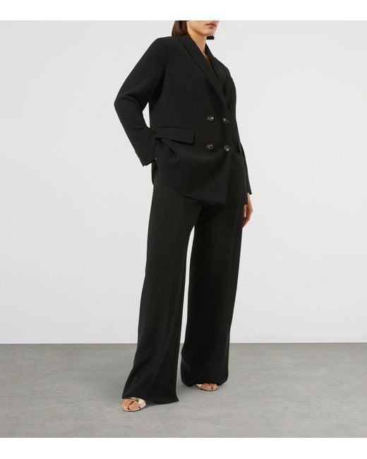 Marina Rinaldi Black Afosi Wide-Leg Trousers