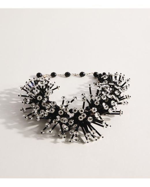 Coppola E Toppo Black Crystal Margherite Necklace