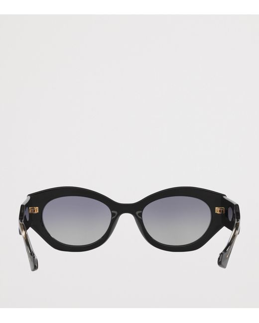 Gucci Black Injected Oval Sunglasses