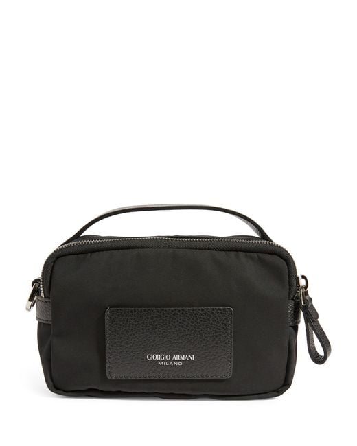 Giorgio Armani Black Mini Crossbody Bag for men