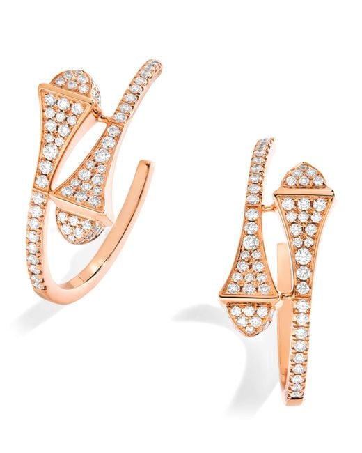 Marli New York Metallic Small And Diamond Cleo Hoop Earrings