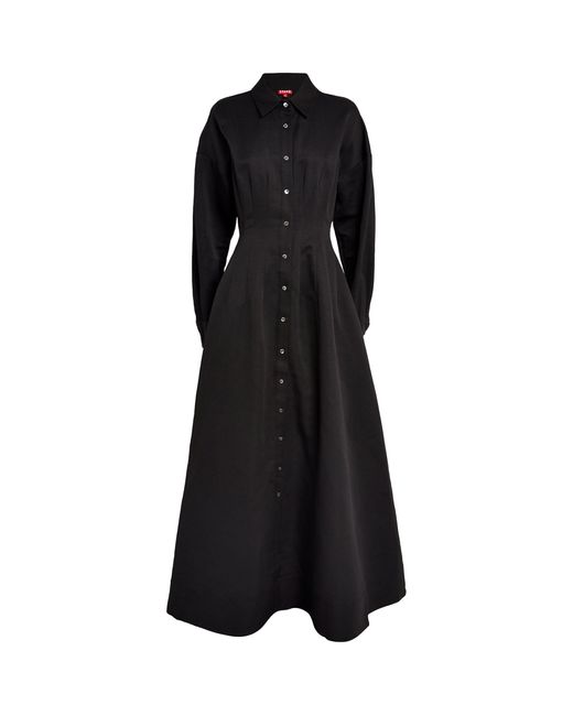 Staud Black Winona Shirt Maxi Dress