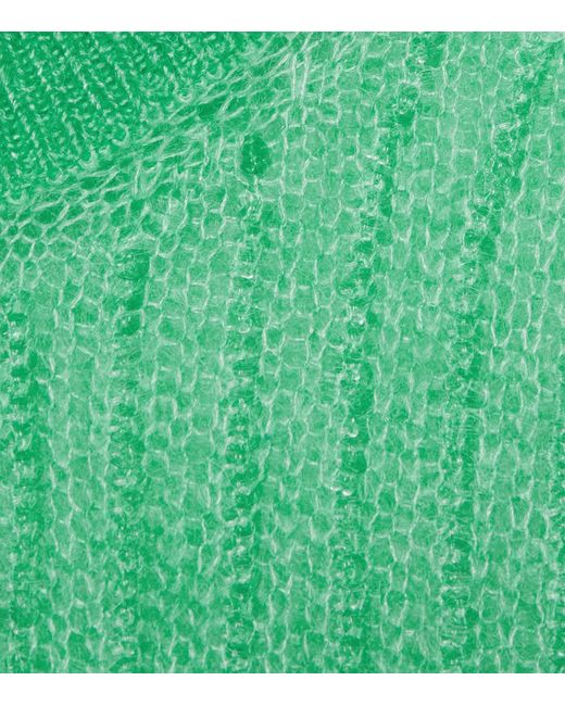 Gucci Green Mohair-silk Sequinned Top